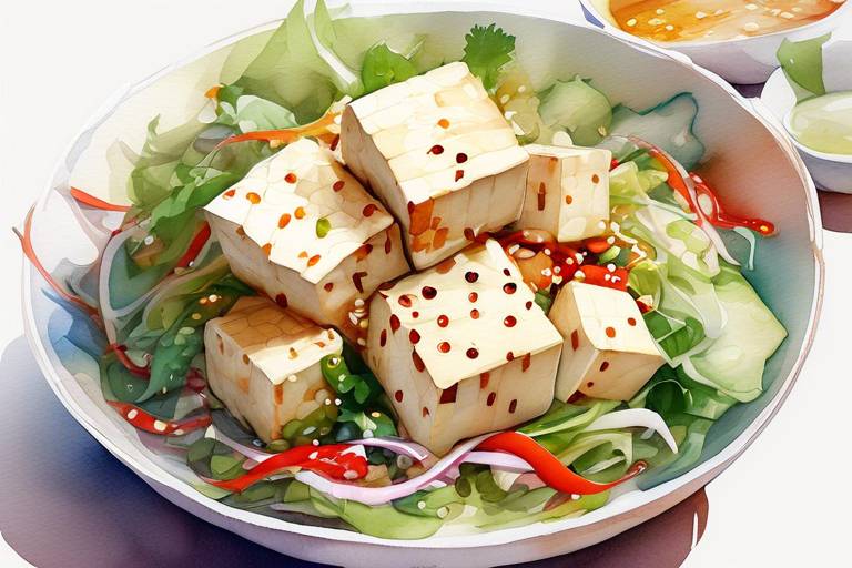 Çin Usulü Tofu Salatası Tarifi