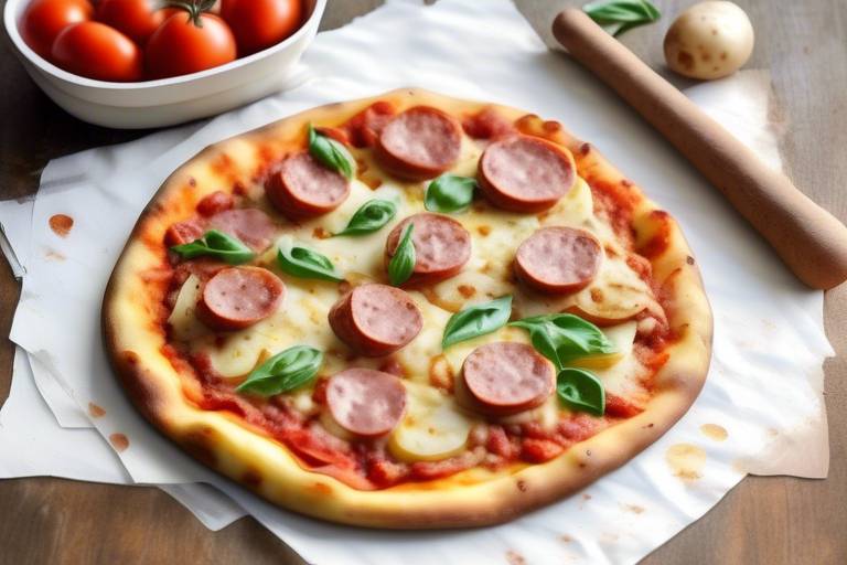 Patatesli ve Sucuklu Glutensiz Pizza Tarifi