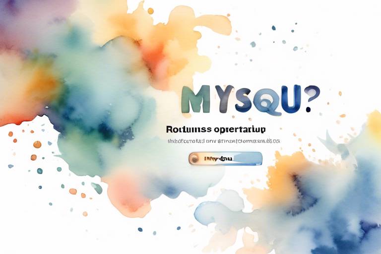 MySQL'de BackUp (Yedekleme) İşlemleri Routines Nelerdir?