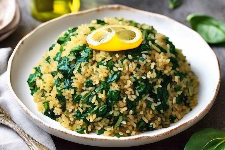 Ispanaklı Zeytinyağlı Bulgur Pilavı Tarifi