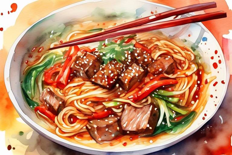 Eksiksiz ve Lezzet Dolu: Baharatlı Sebzeli Etli Noodle Yemeği
