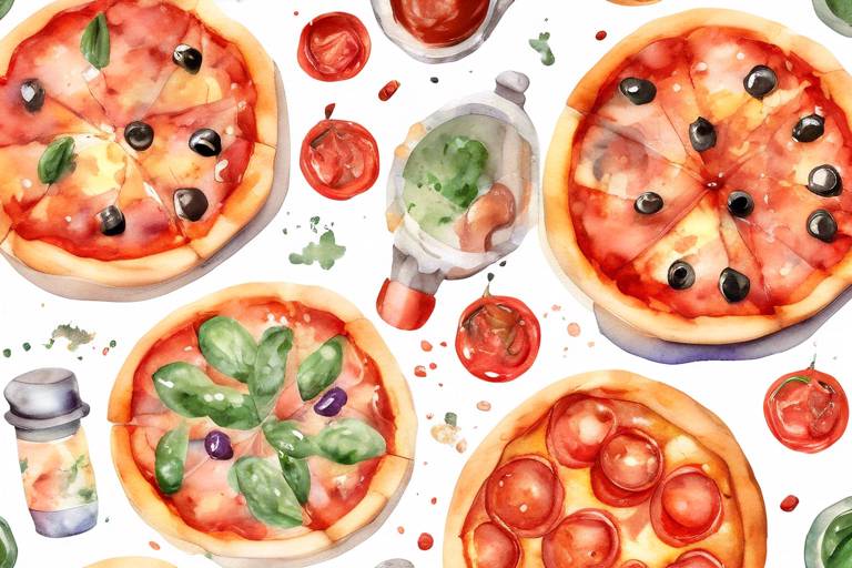 Pizza Üzerinde Sos Karışımları