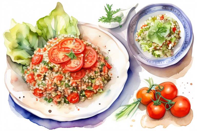 Akdeniz'in En İyi Mezeleri: Domatesli Bulgur Pilavı, Marul ve Kaymaklı Patlıcan Salatası