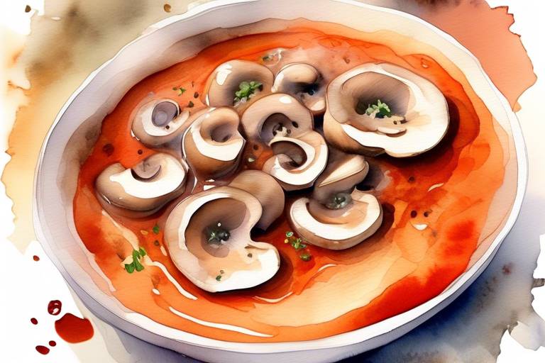 İncecik Dilimlenmiş Mantarların Harrissa Soslu Harmanı: Soupe Champignon ()